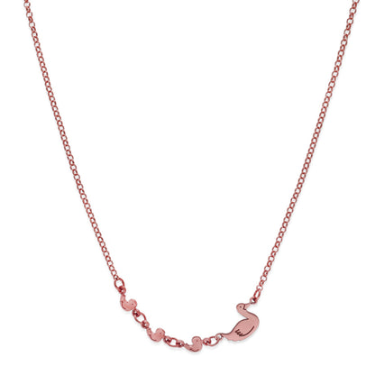Colgante Patitos en Plata de Ley 925 y baño Oro rosa 18k