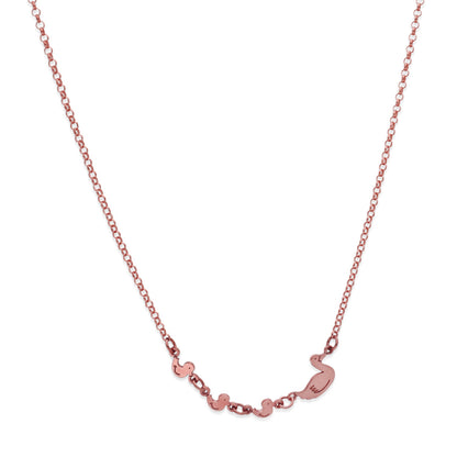 Colgante Patitos en Plata de Ley 925 y baño Oro rosa 18k