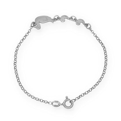 Pulsera Patitos en Plata de Ley 925 y baño Oro Rosa 18k