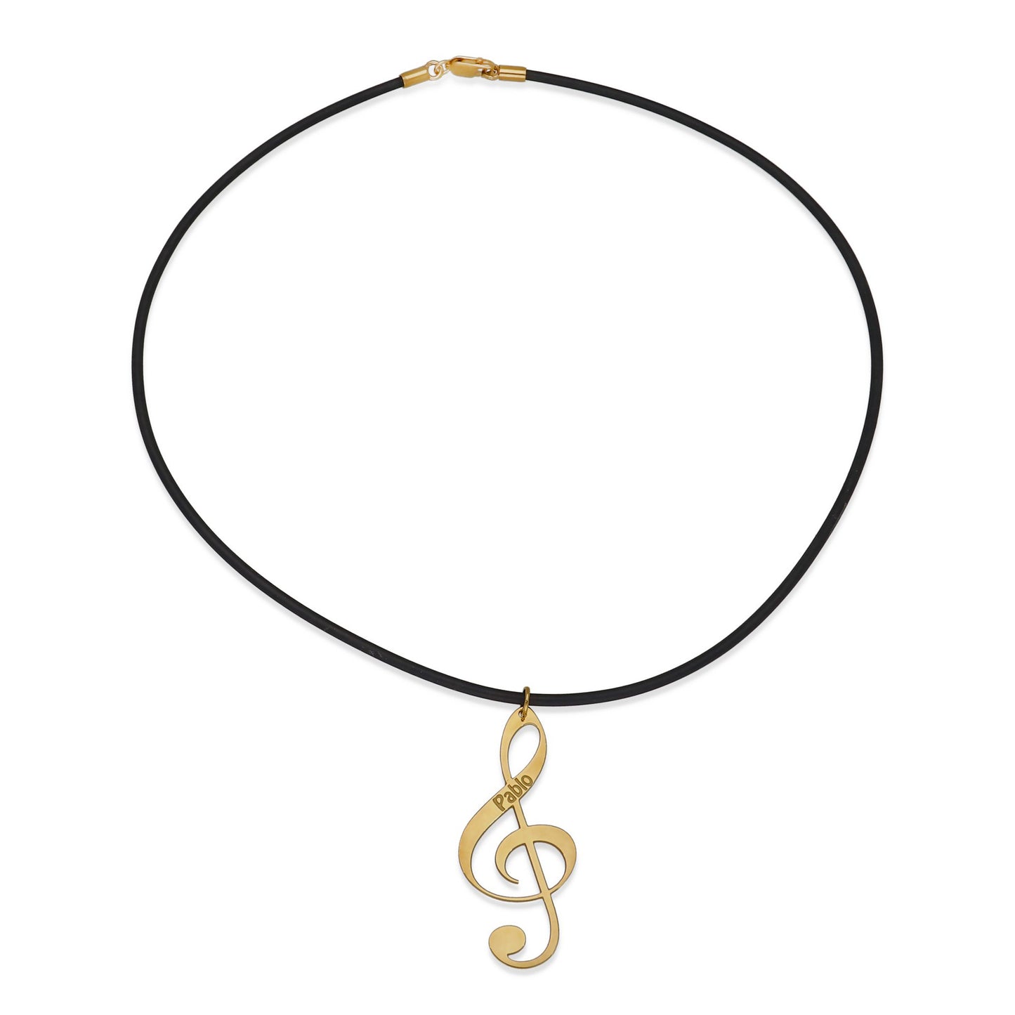 Colgante Clave de Sol en Plata de Ley 925 y baño Oro 18k