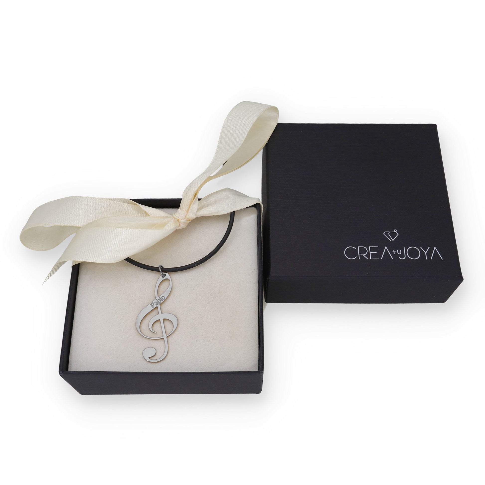 Colgante Clave de Sol en Plata de Ley 925 y baño Oro 18k