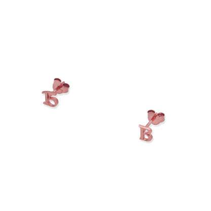 Pendientes Juliet Inicial y Número en Plata 925