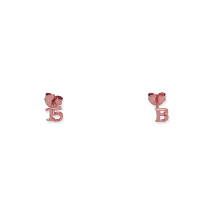 Pendientes Juliet Inicial y Número en Plata 925