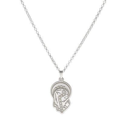Colgante Virgen Niña en Plata de Ley 925