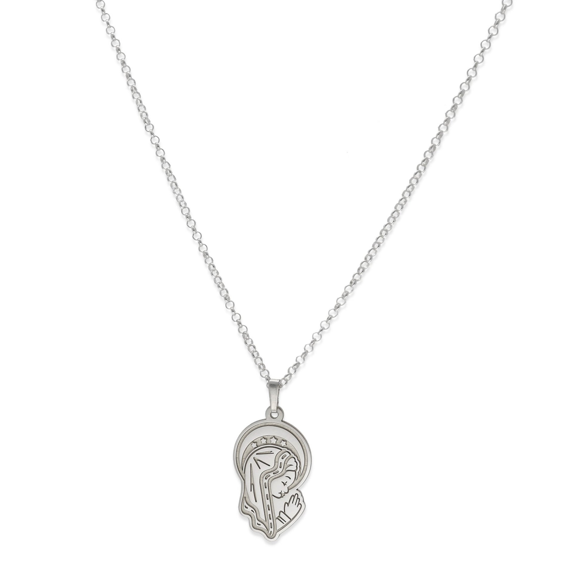 Colgante Virgen Niña en Plata de Ley 925