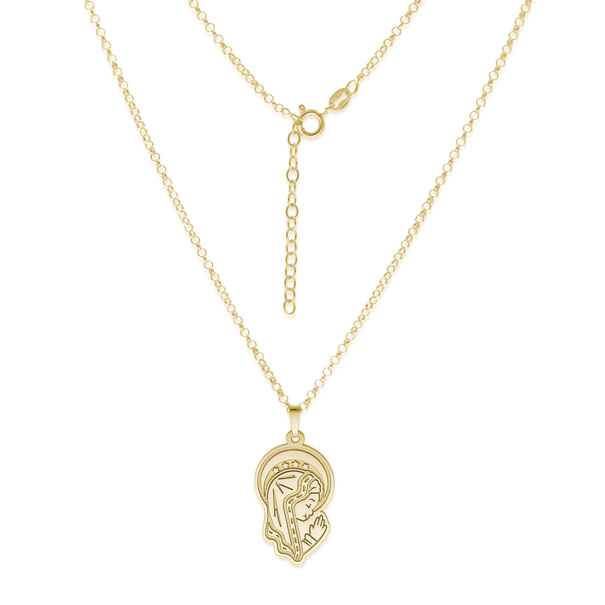 Colgante Virgen Niña en Plata de Ley 925