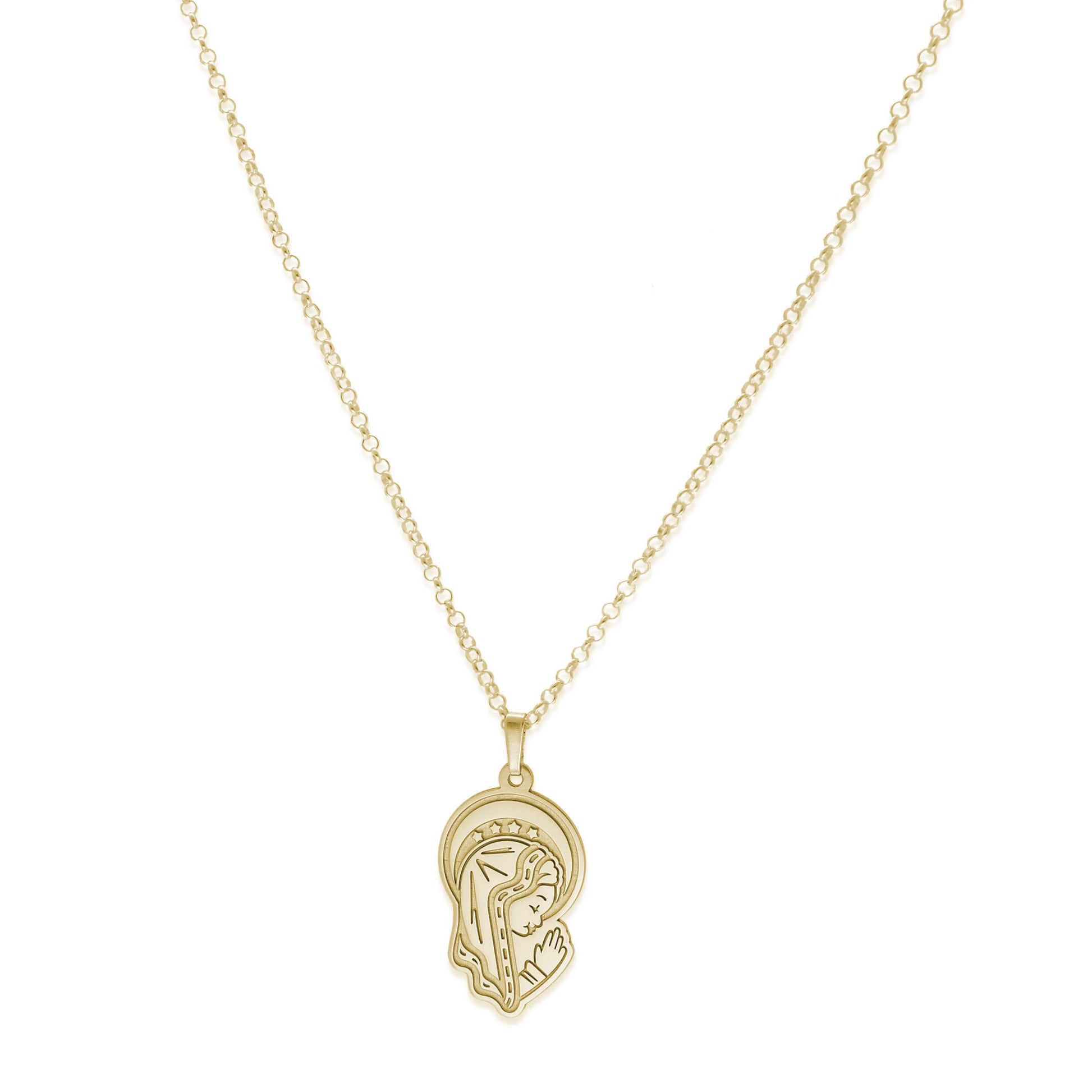 Colgante Virgen Niña en Plata de Ley 925