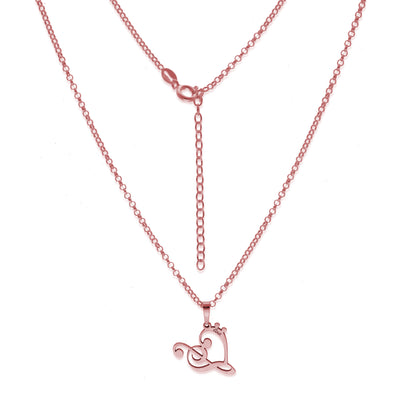 Colgante Love Music en Plata de Ley 925 y baño Oro rosa 18k