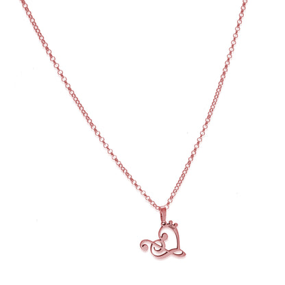 Colgante Love Music en Plata de Ley 925 y baño Oro rosa 18k