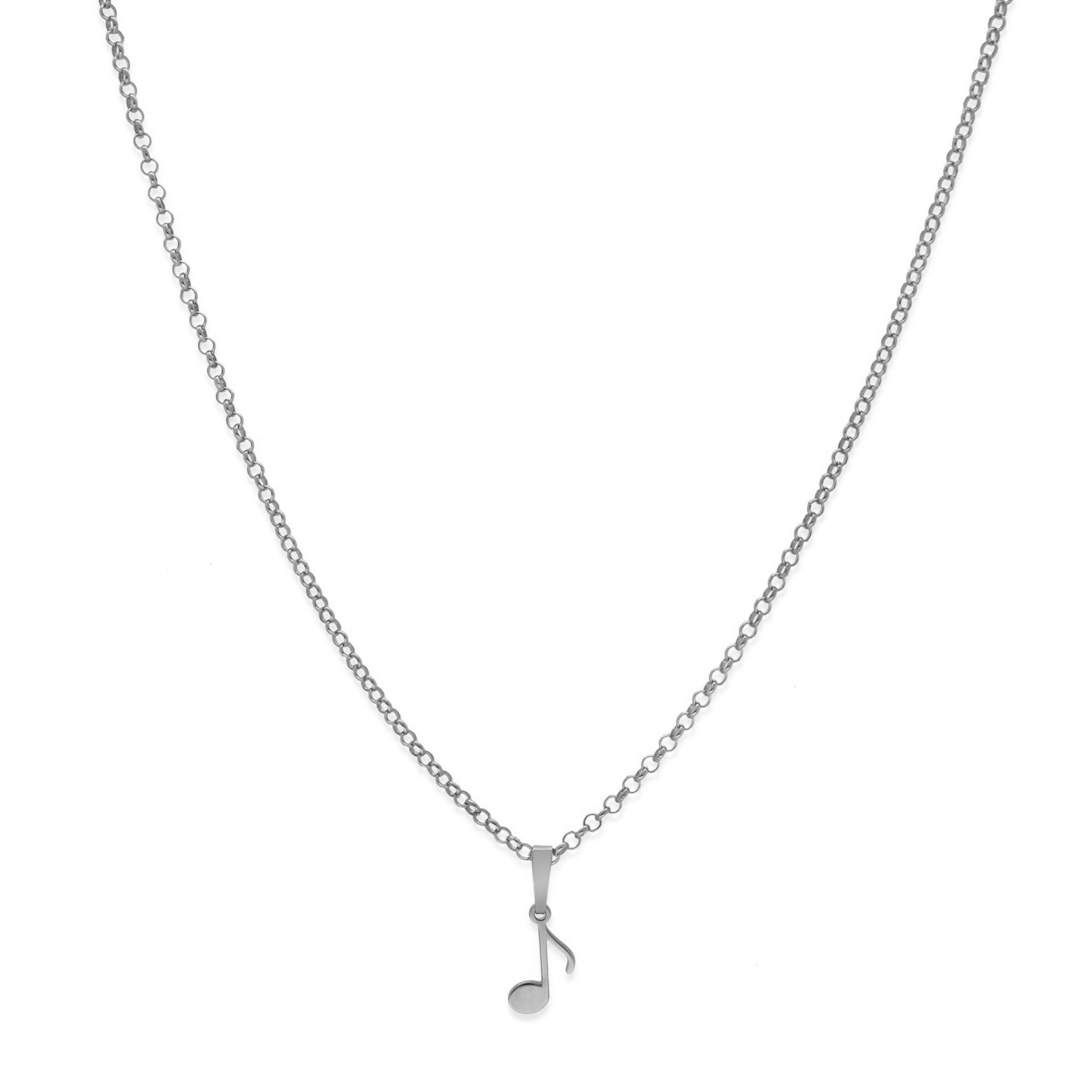 Colgante Nota Musical en Plata de Ley 925 y baño Oro 18k