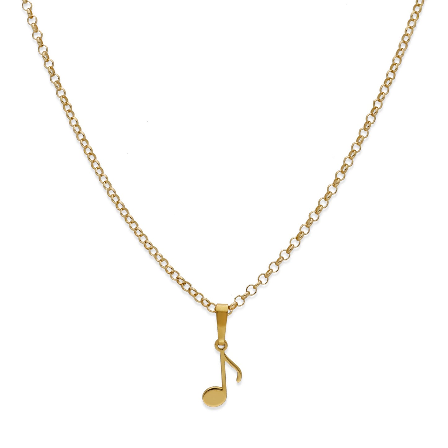 Colgante Nota Musical en Plata de Ley 925 y baño Oro 18k