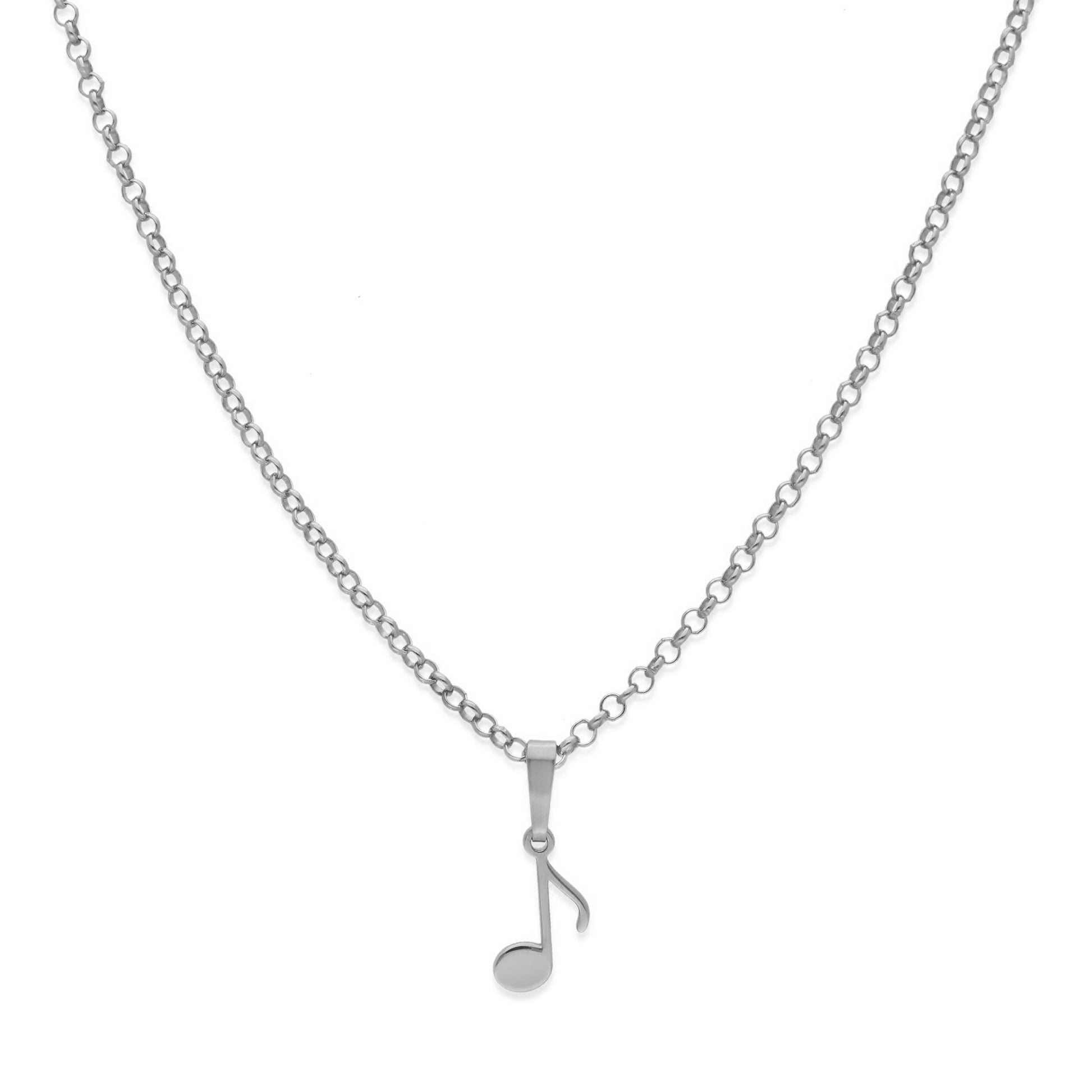 Colgante Nota Musical en Plata de Ley 925 y baño Oro 18k
