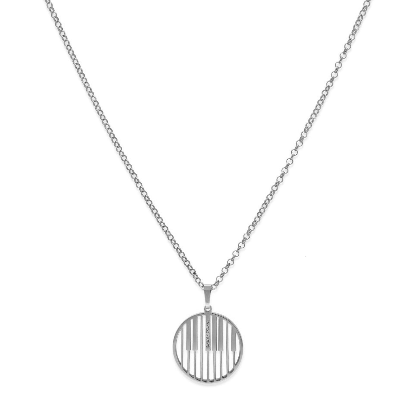 Colgante Piano en Plata de Ley 925 y baño Oro 18k