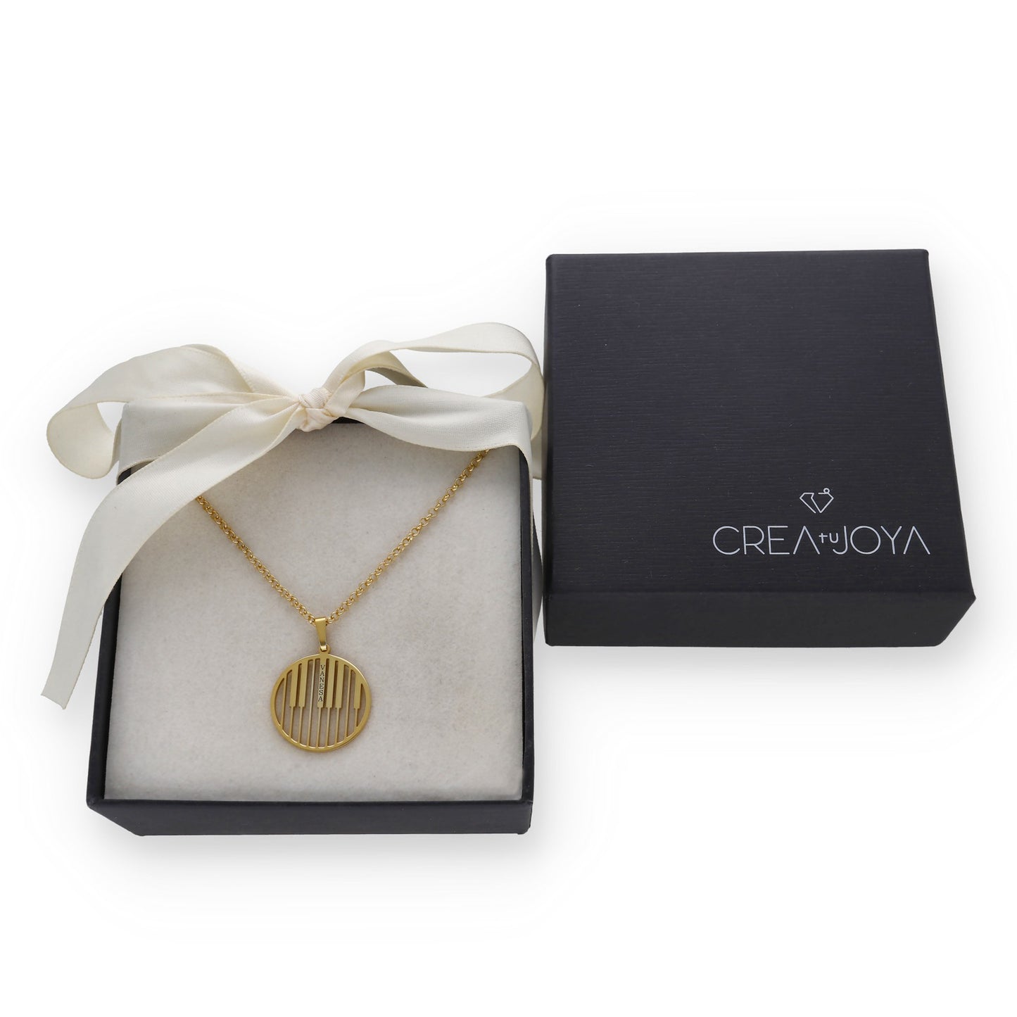 Colgante Piano en Plata de Ley 925 y baño Oro 18k