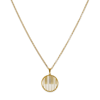 Colgante Piano en Plata de Ley 925 y baño Oro 18k