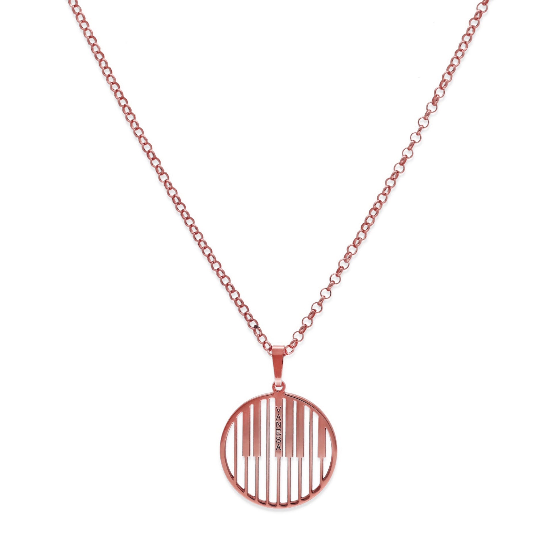 Colgante Piano en Plata de Ley 925 y baño Oro 18k