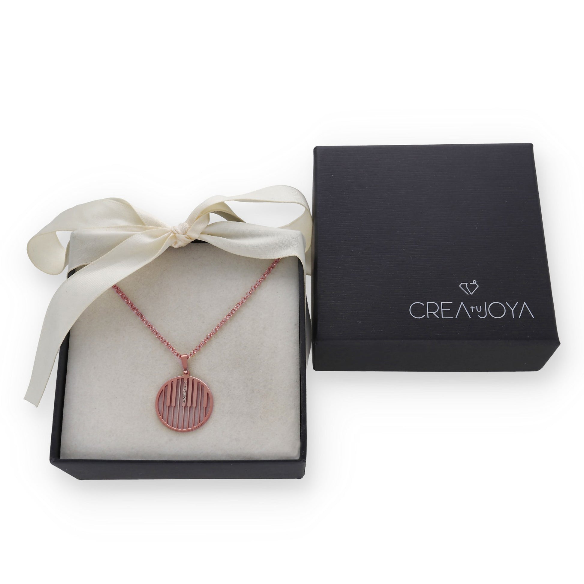 Colgante Piano en Plata de Ley 925 y baño Oro 18k