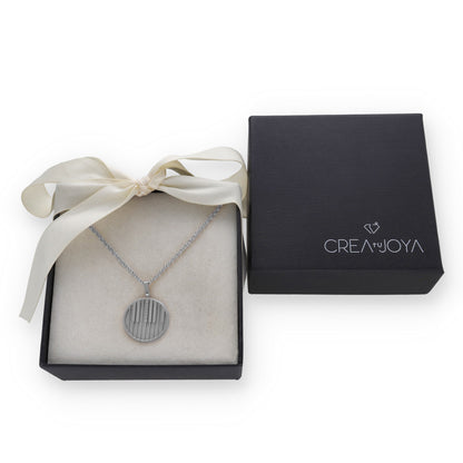 Colgante Piano en Plata de Ley 925 y baño Oro rosa 18k