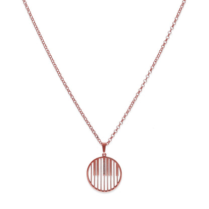 Colgante Piano en Plata de Ley 925 y baño Oro rosa 18k