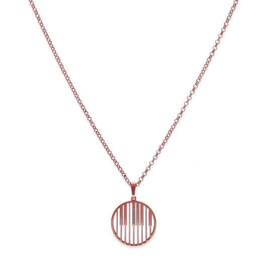 Colgante Piano en Plata de Ley 925 y baño Oro rosa 18k