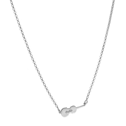 Colgante Violín en Plata de Ley 925 y baño Oro 18k