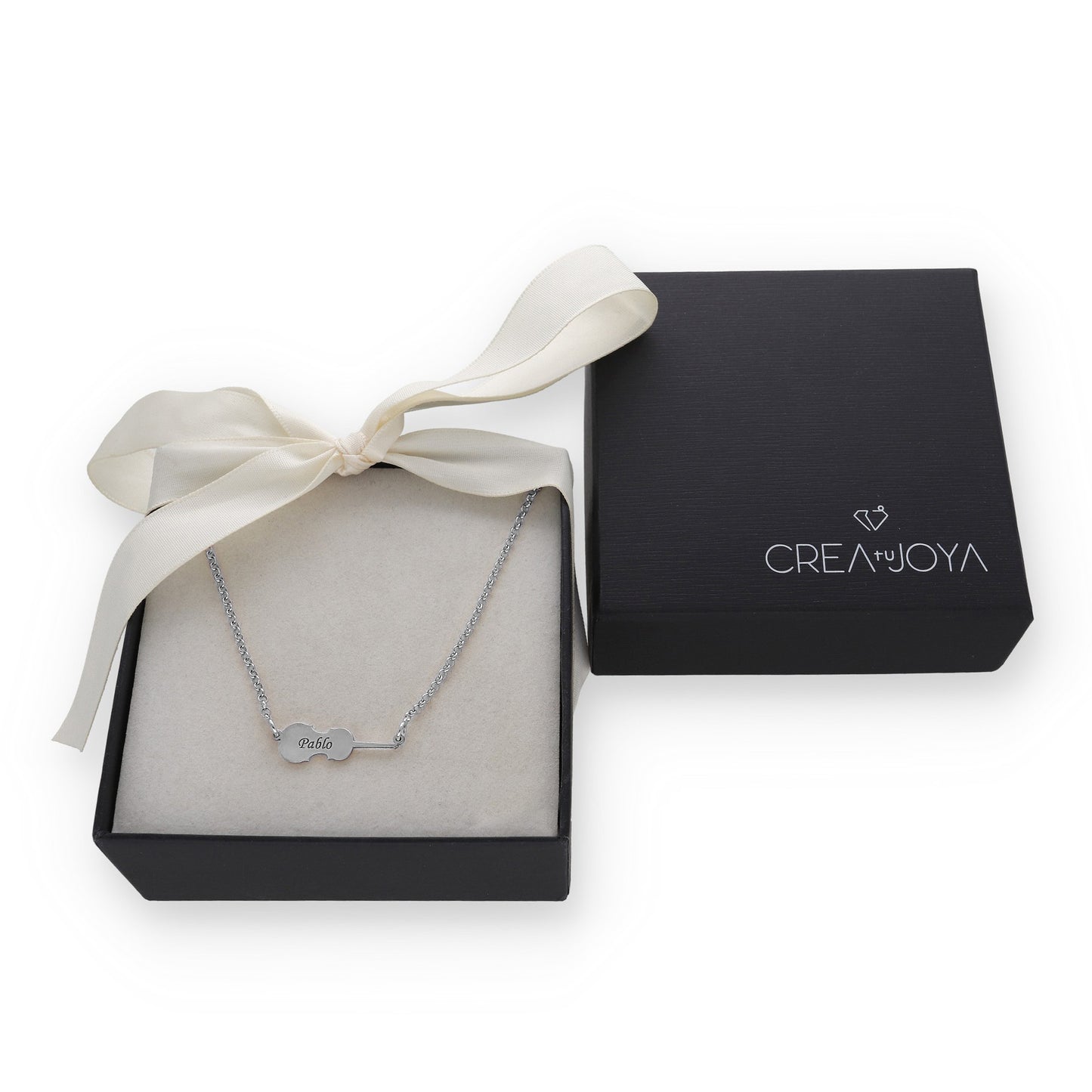 Colgante Violín en Plata de Ley 925 y baño Oro 18k