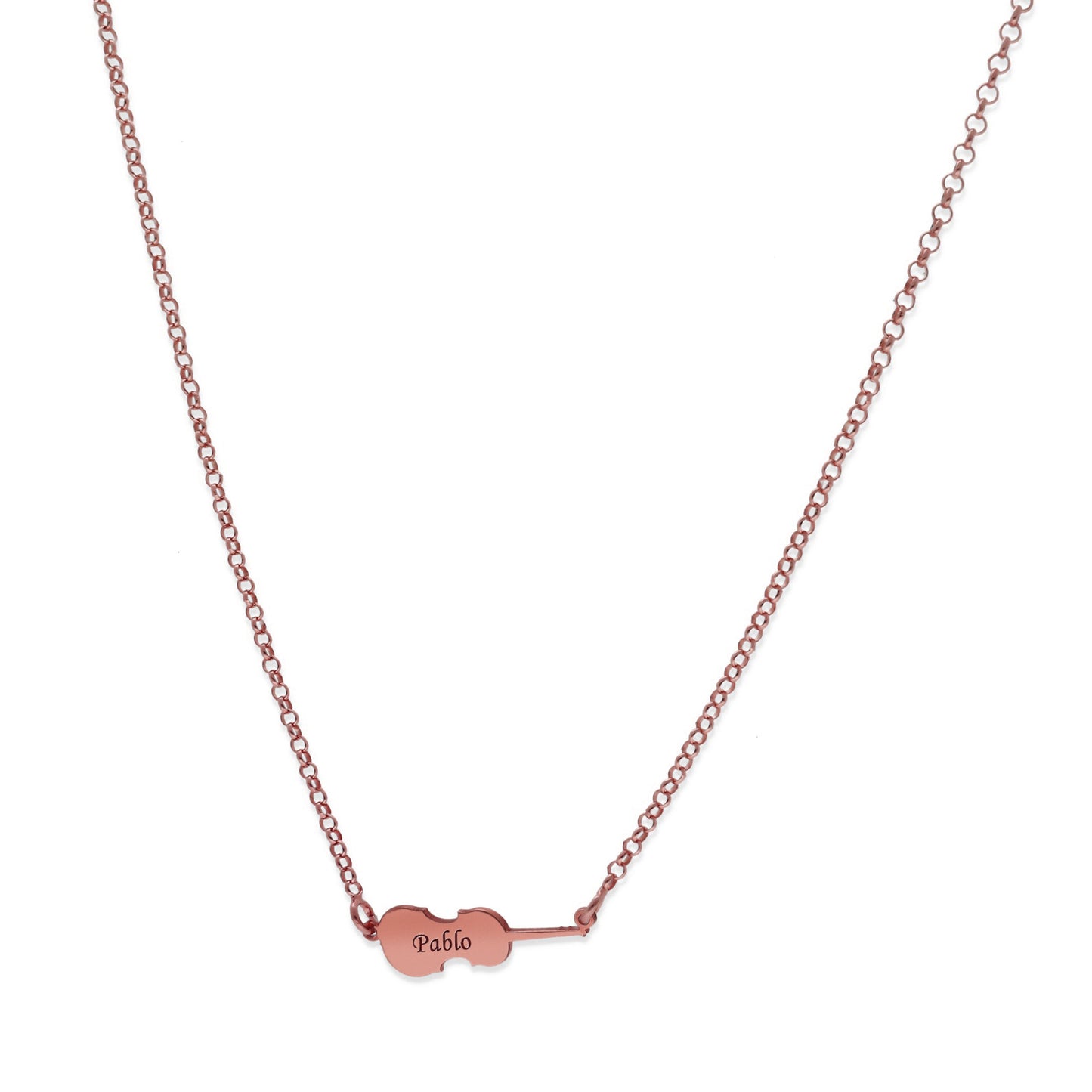 Colgante Violín en Plata de Ley 925 y baño Oro 18k