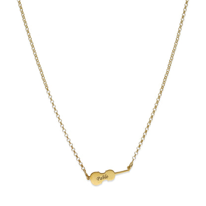 Colgante Violín en Plata de Ley 925 y baño Oro rosa 18k