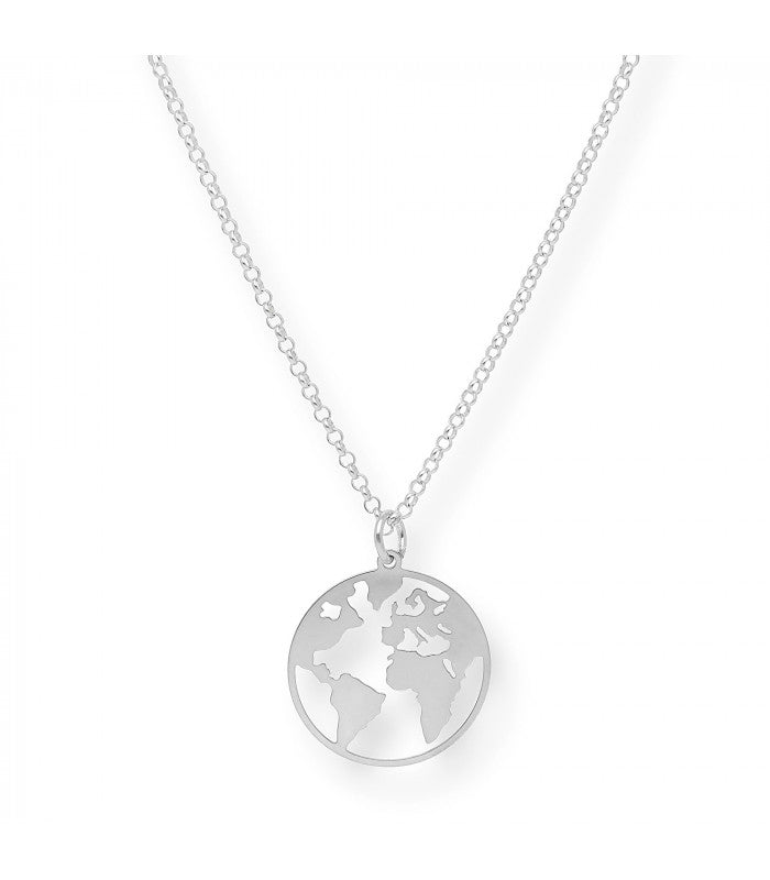 Colgante Bola del Mundo de Plata de Ley 925