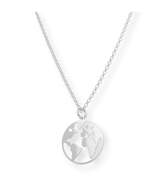 Colgante Bola del Mundo de Plata de Ley 925
