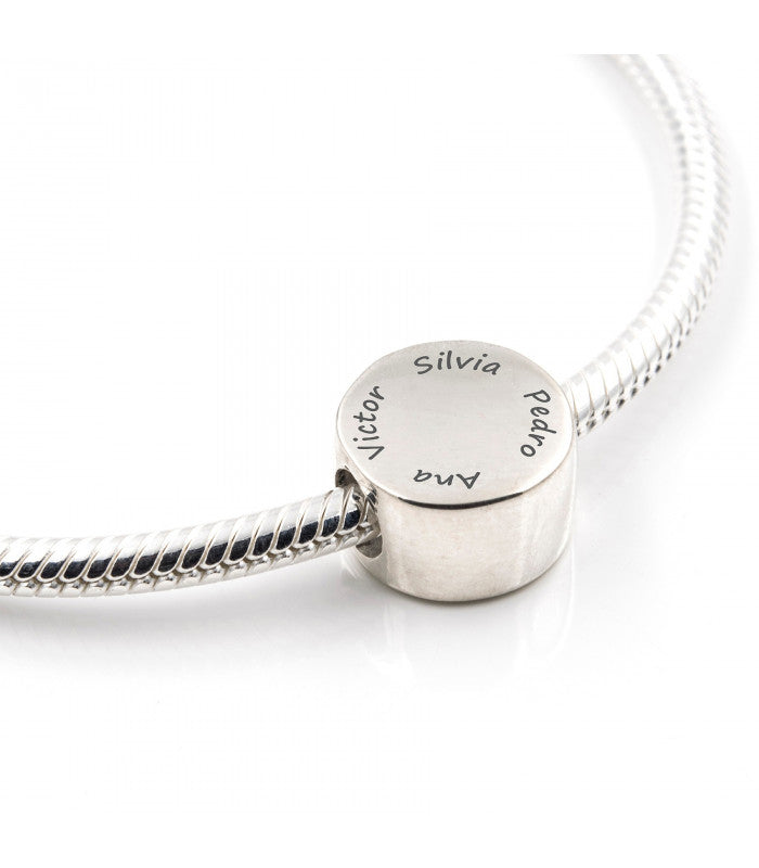 Abalorio personalizable compatible con pulseras de abalorios