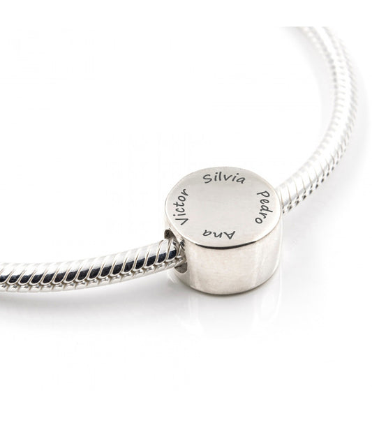 Abalorio personalizable compatible con pulseras de abalorios