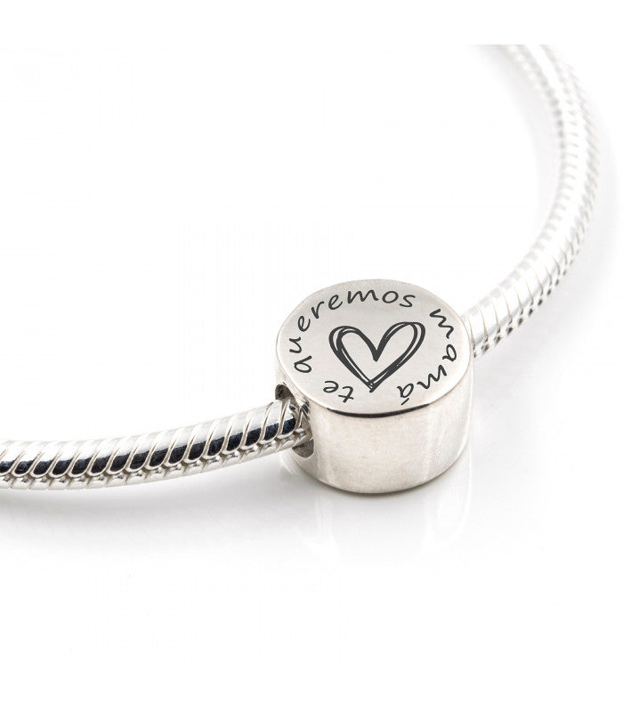 Abalorio personalizable compatible con pulseras de abalorios