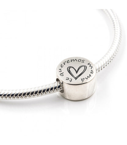 Abalorio personalizable compatible con pulseras de abalorios