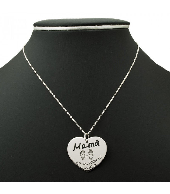 Colgante Corazón Mamá Plata 925