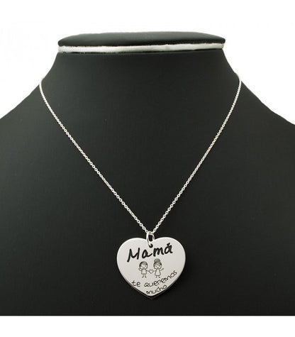 Colgante Corazón Mamá Plata 925