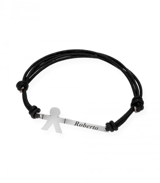 Pulsera de cuero negro Inocente niño
