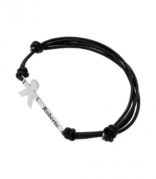 Pulsera de cuero negro Inocente niño