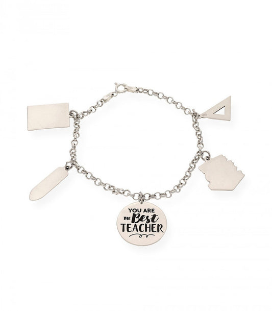 Pulsera Charms Profesora Plata 925
