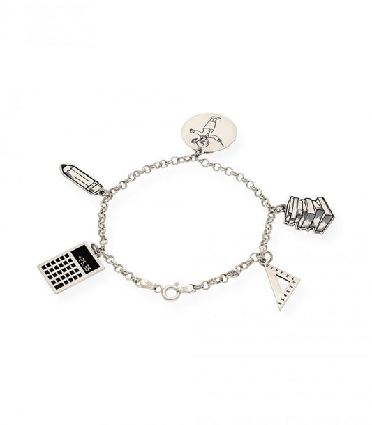 Pulsera Charms Profesora Plata 925
