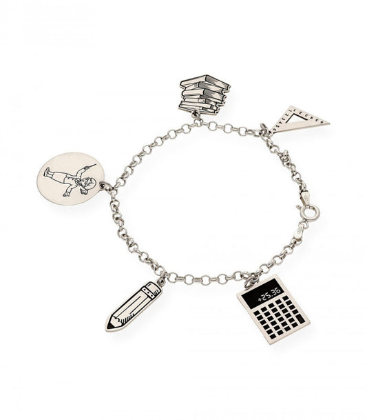 Pulsera Charms Profesora Plata 925