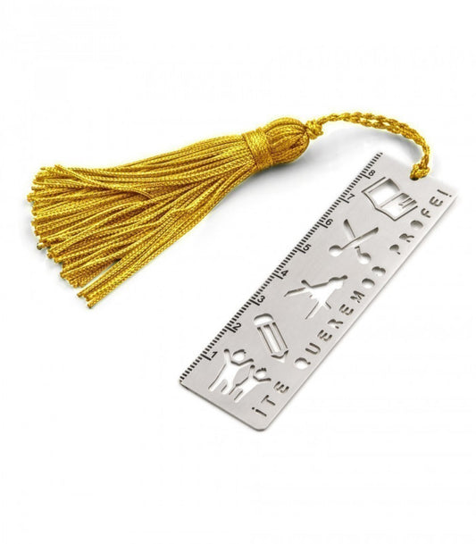 Marcapáginas para Profesor con Motivos Recortados en Plata 925