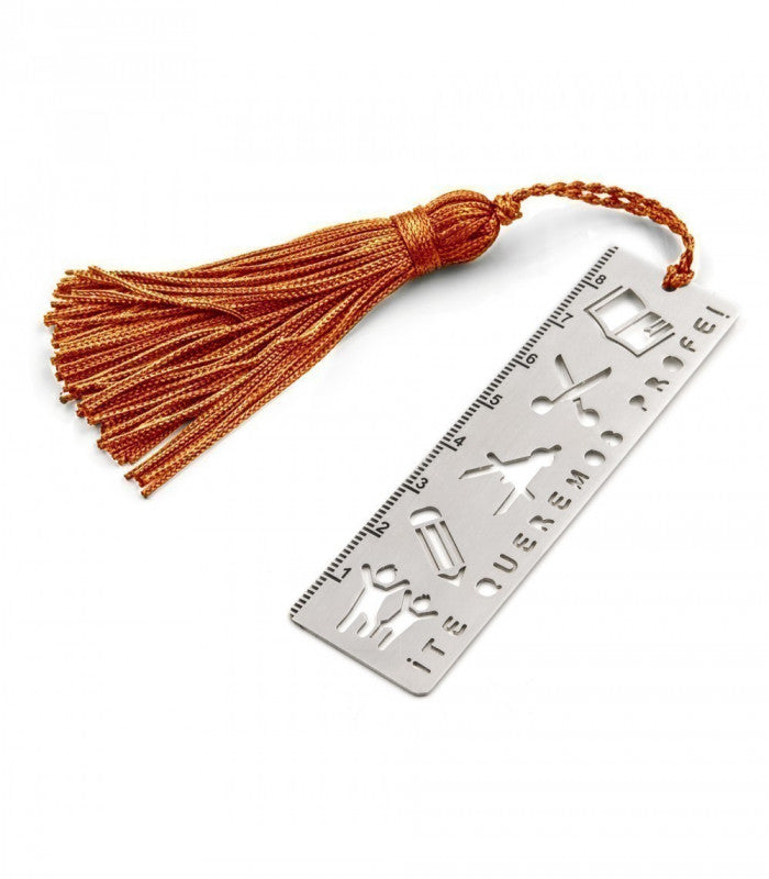 Marcapáginas para Profesor con Motivos Recortados en Plata 925