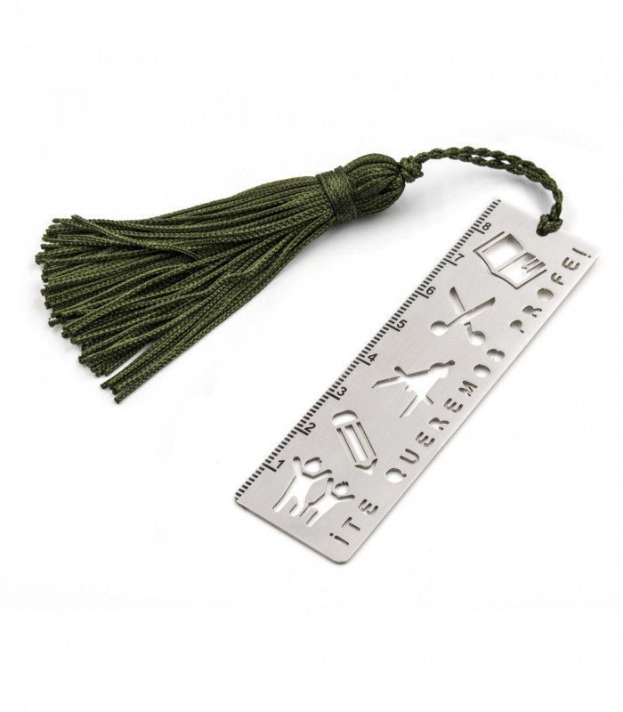 Marcapáginas para Profesor con Motivos Recortados en Plata 925