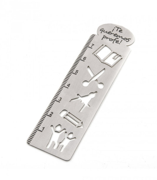 Marcapáginas para profesor con motivos recortados