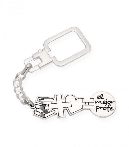 Llavero de Plata 925 El Mejor Profe
