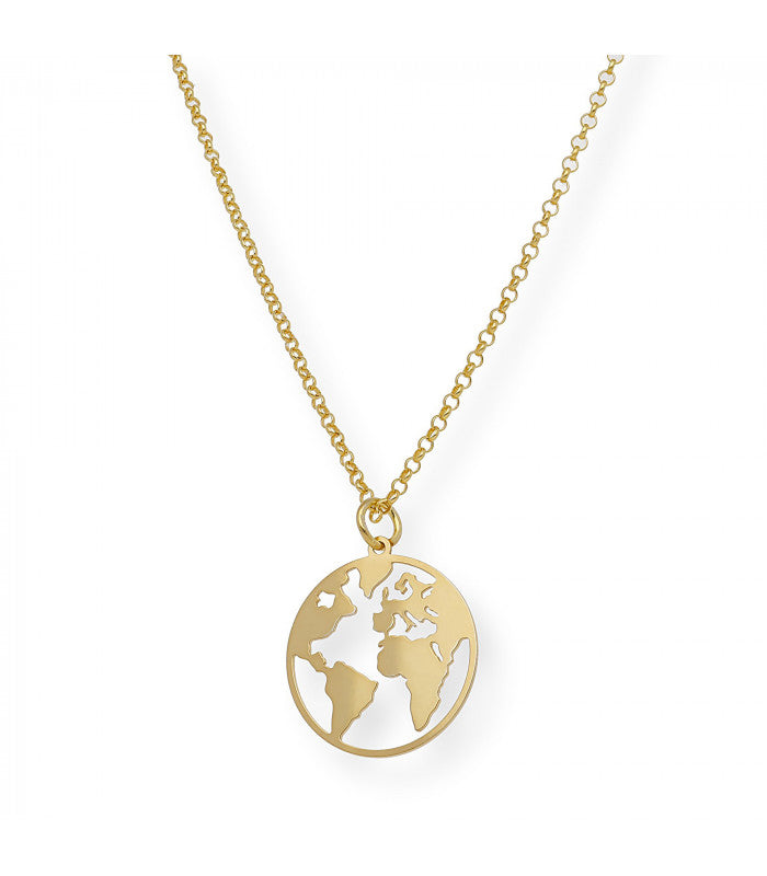 Colgante Bola del Mundo de Plata de Ley 925