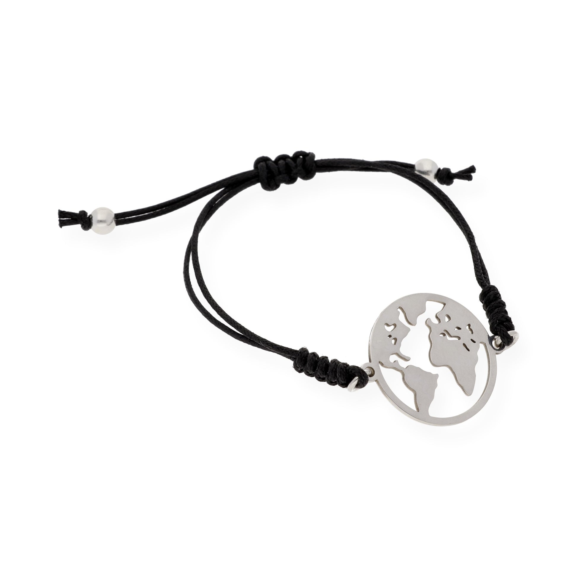Pulsera Bola del Mundo Plata de Ley 925 Personalizable