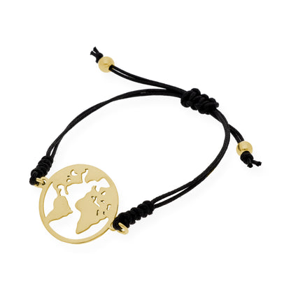 Pulsera Bola del Mundo Plata de Ley 925 Personalizable