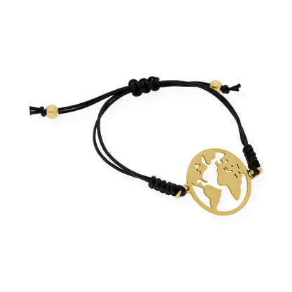 Pulsera Bola del Mundo Plata de Ley 925 Personalizable